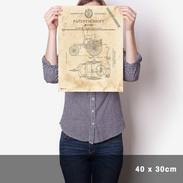 Lade das Bild in den Galerie-Viewer, Patent Poster Carl Benz - Cartistry
