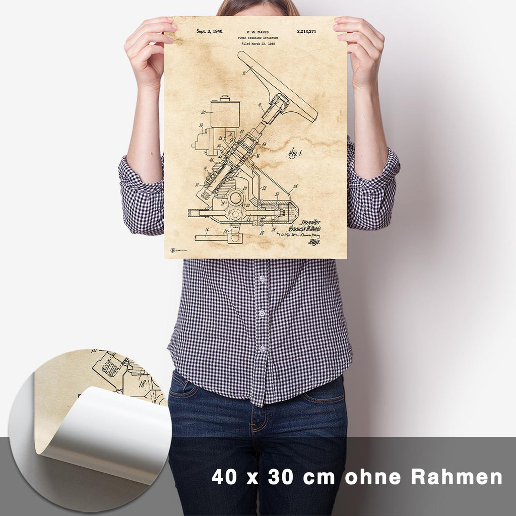 Patent Poster Servolenkung - CARTISTRY