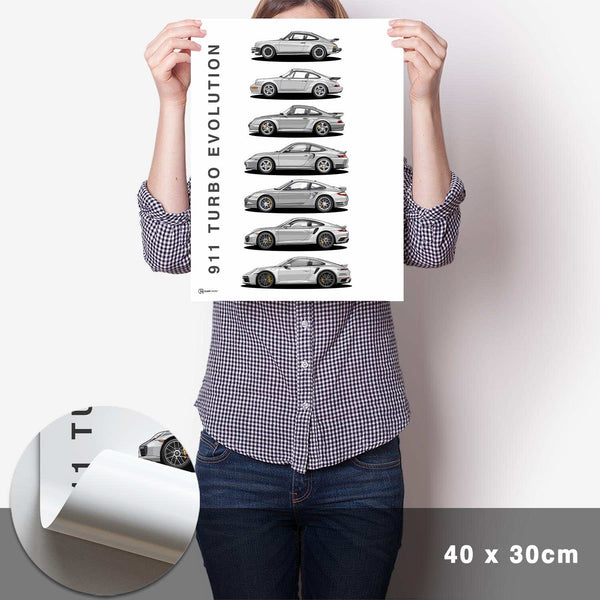 Lade das Bild in den Galerie-Viewer, 911 Turbo Generationen Poster Hell - Cartistry
