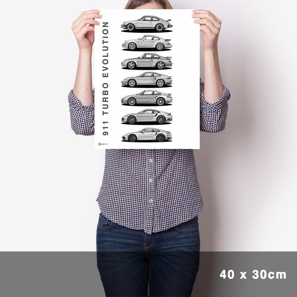 Lade das Bild in den Galerie-Viewer, 911 Turbo Generationen Poster Hell - Cartistry
