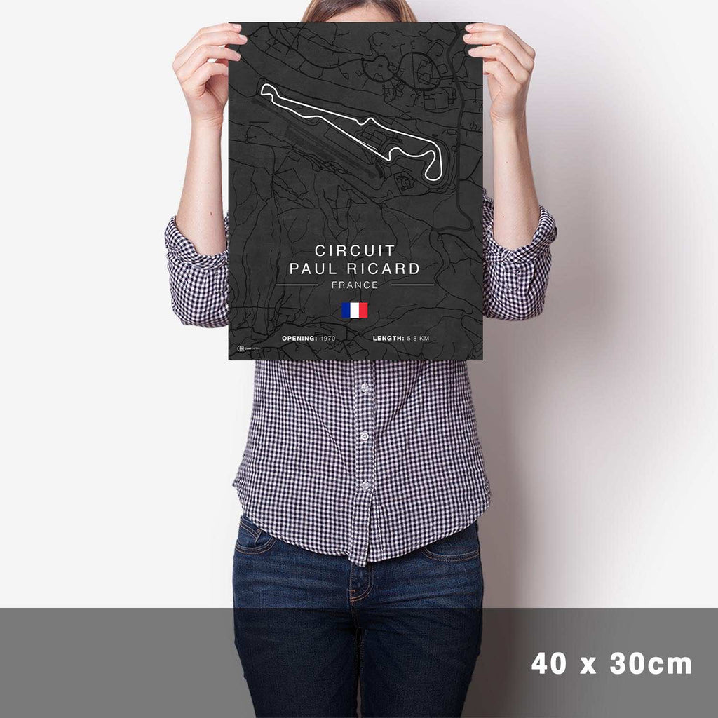 Paul Ricard Rennstrecken Poster - Dunkel - Cartistry