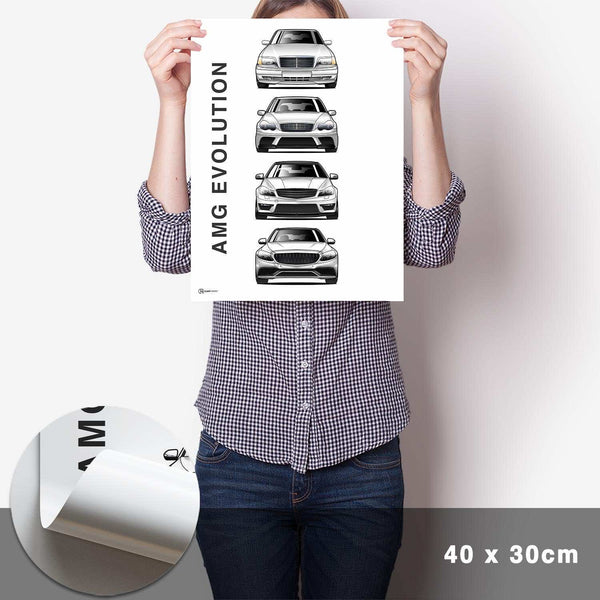 Lade das Bild in den Galerie-Viewer, AMG C-Klasse Generationen Poster Vertikal - Cartistry
