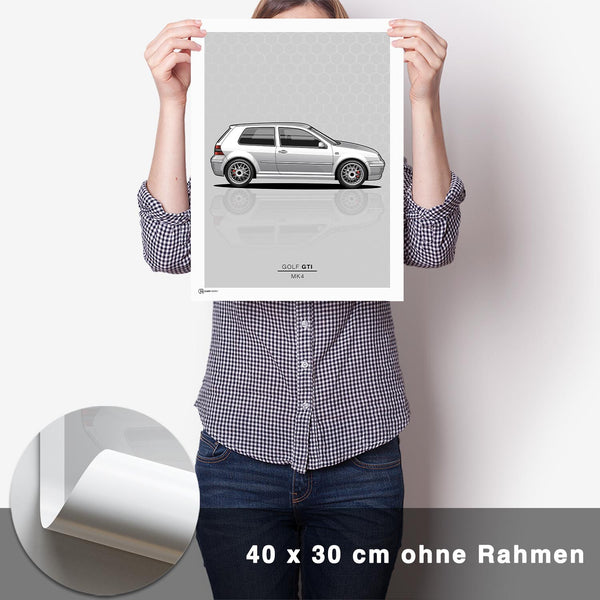 Lade das Bild in den Galerie-Viewer, Golf 4 GTI Poster - CARTISTRY
