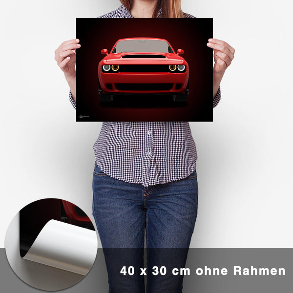 Lade das Bild in den Galerie-Viewer, Challenger SRT Demon Poster - CARTISTRY
