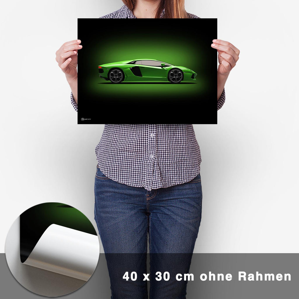 Aventador Poster Seite Dunkel - CARTISTRY