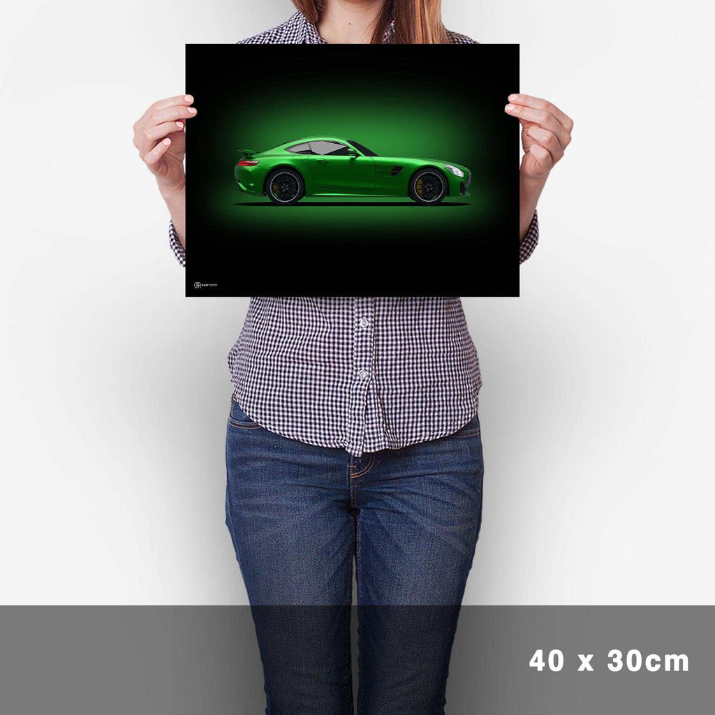 AMG GT R Poster Seite Dunkel - Cartistry