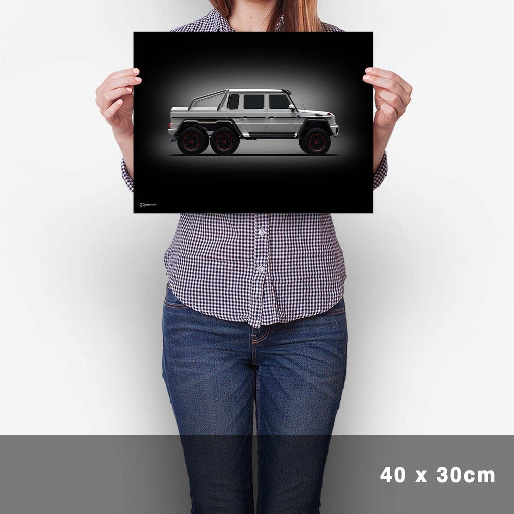 G63 6x6 AMG Poster Seite Dunkel - Cartistry