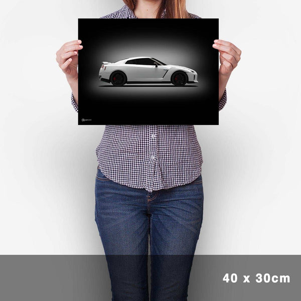 Lade das Bild in den Galerie-Viewer, GT-R R35 Poster Seite Dunkel - Cartistry
