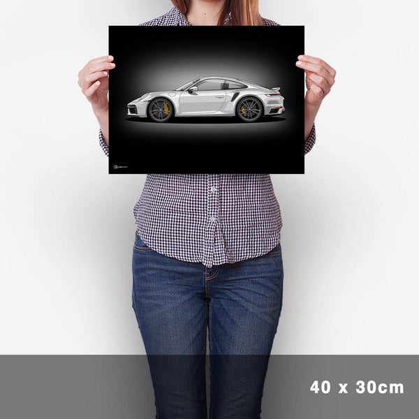 Lade das Bild in den Galerie-Viewer, 911 Turbo (992) Artwork Poster Dunkel - Cartistry
