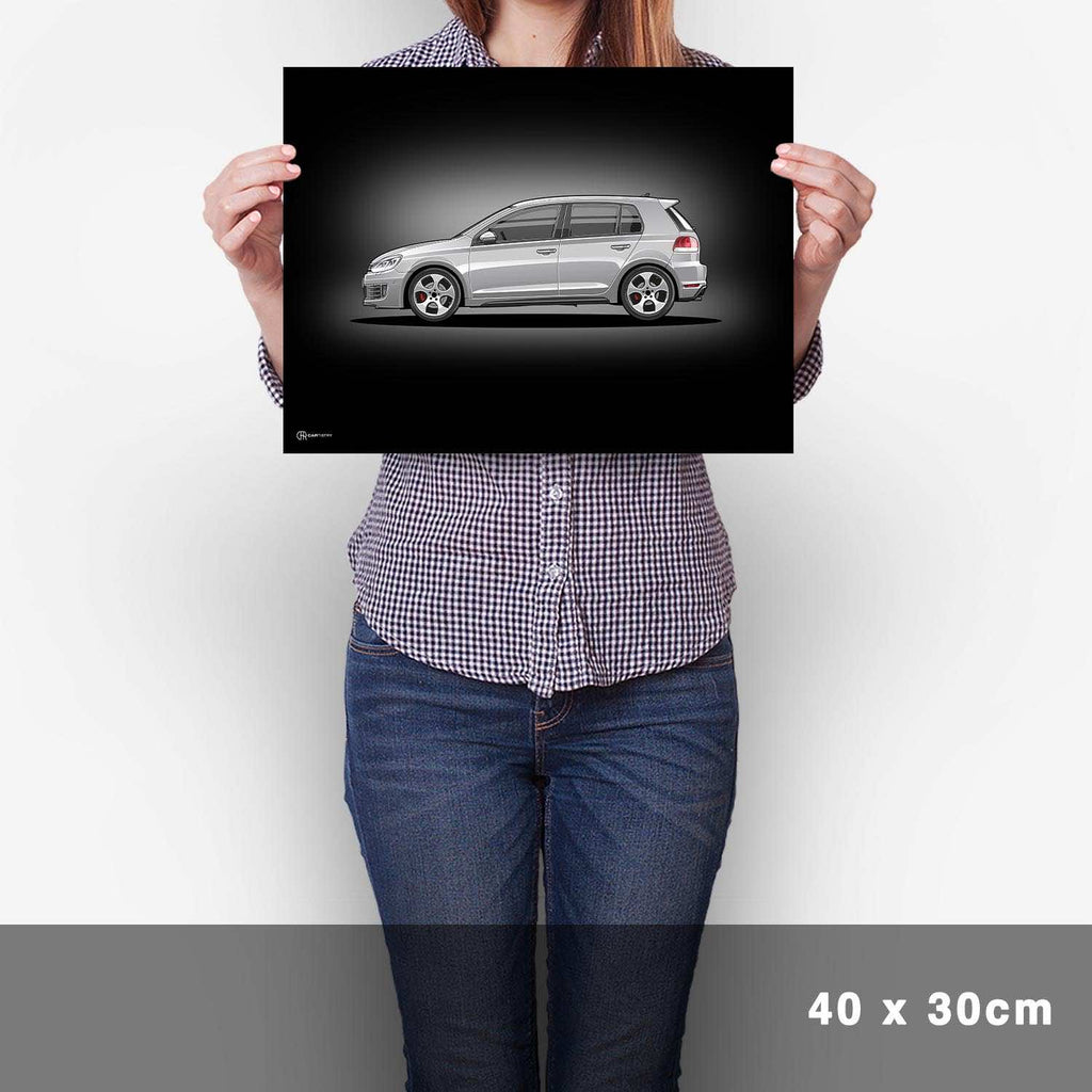 Golf 6 GTI Poster Dunkel - Cartistry