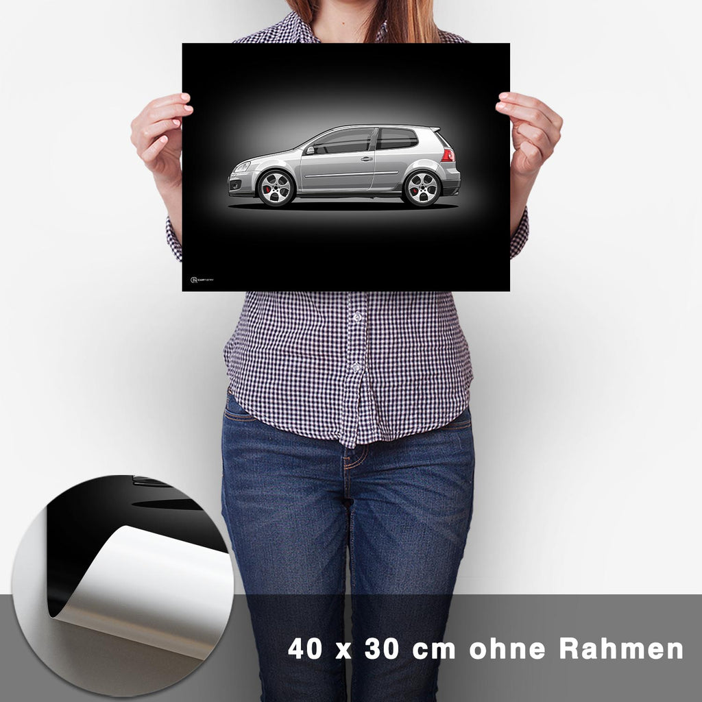 Golf 5 GTI Poster Dunkel - CARTISTRY
