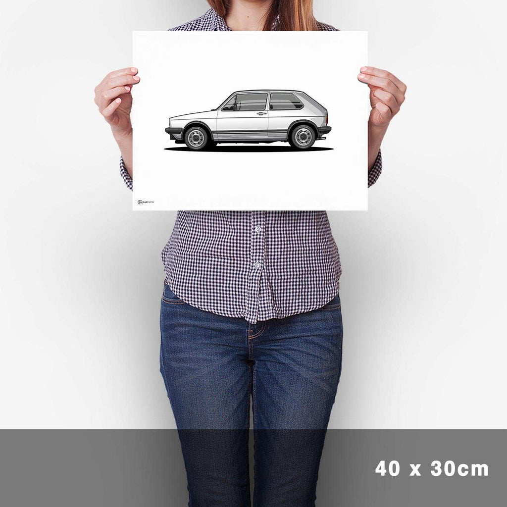 Golf 1 GTI Poster Hell - Cartistry