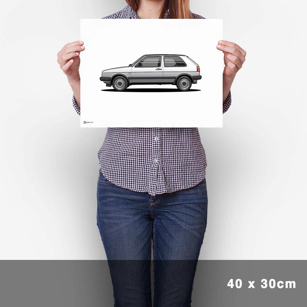 Golf 2 GTI Poster Hell - Cartistry