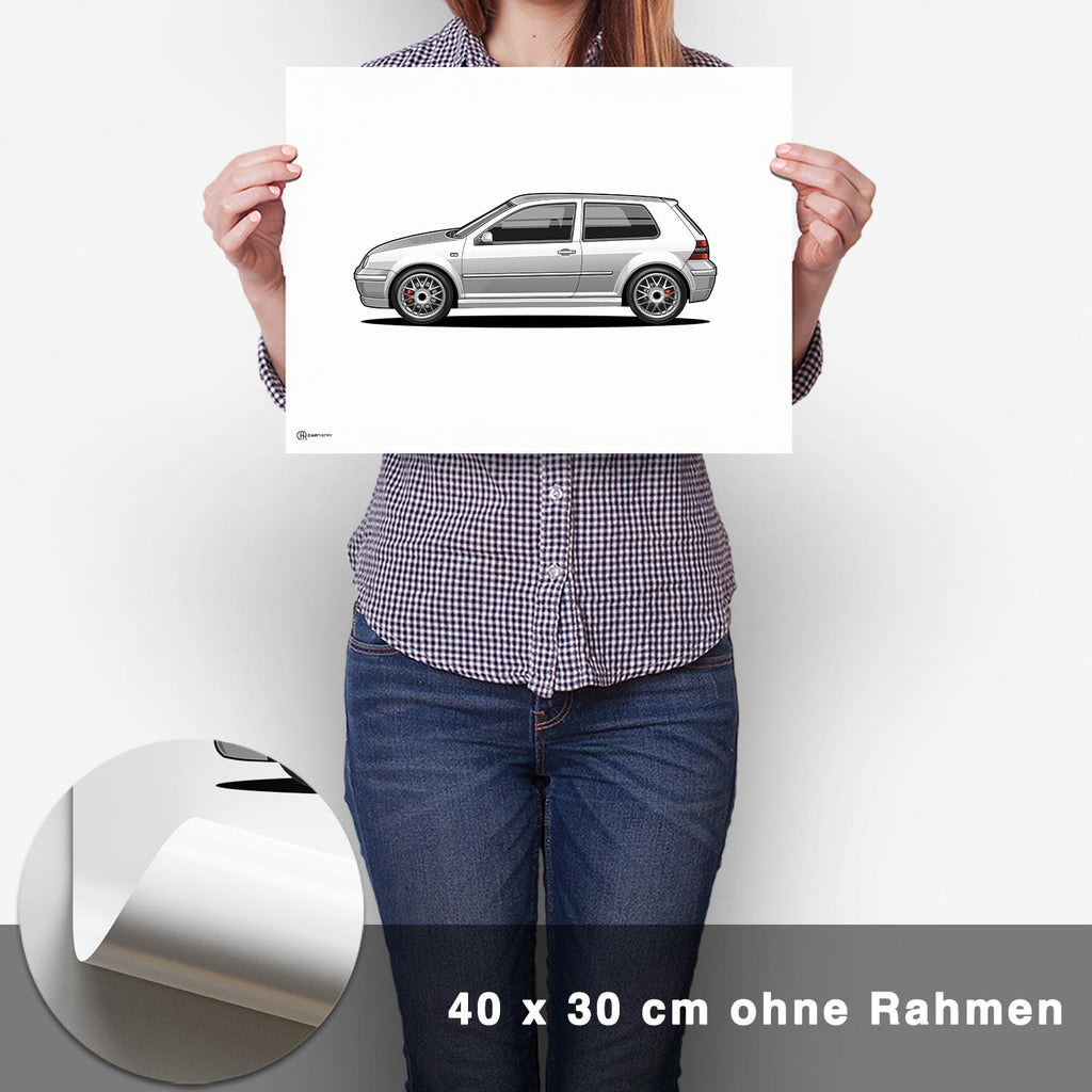 Golf 4 GTI Poster Hell - CARTISTRY