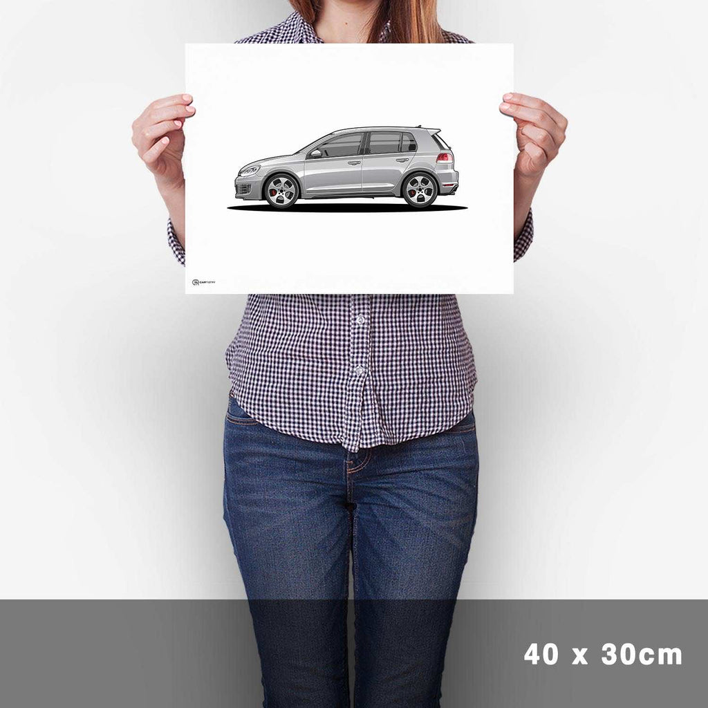 Golf 6 GTI Poster Hell - Cartistry