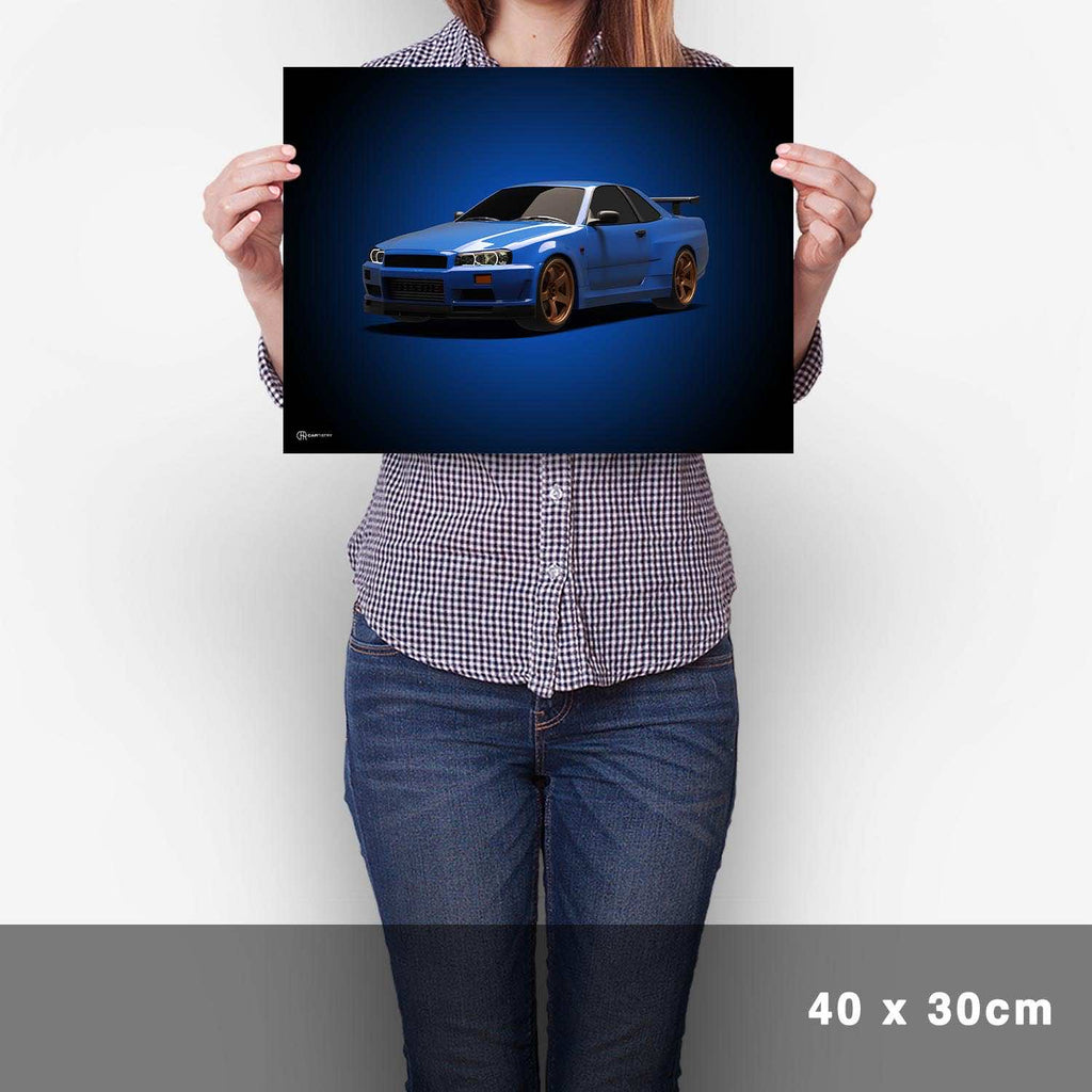 GT-R R34 Poster - Cartistry