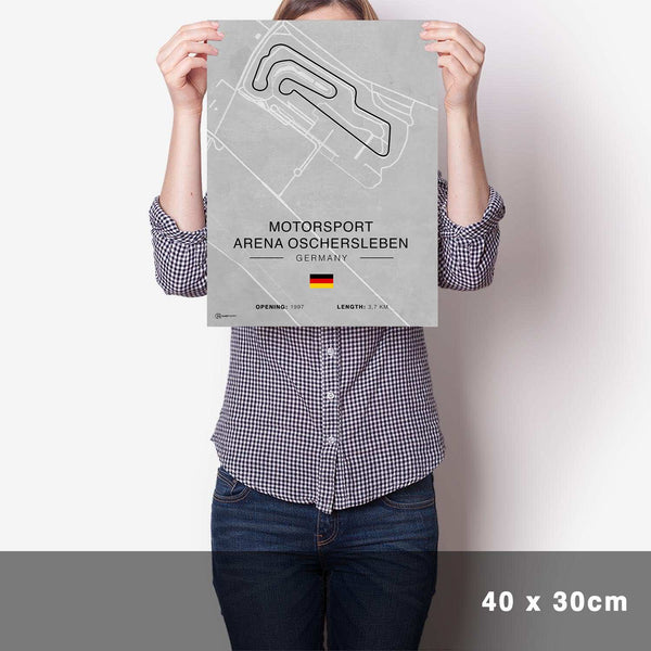 Lade das Bild in den Galerie-Viewer, Oschersleben Rennstrecken Poster - Hell - Cartistry
