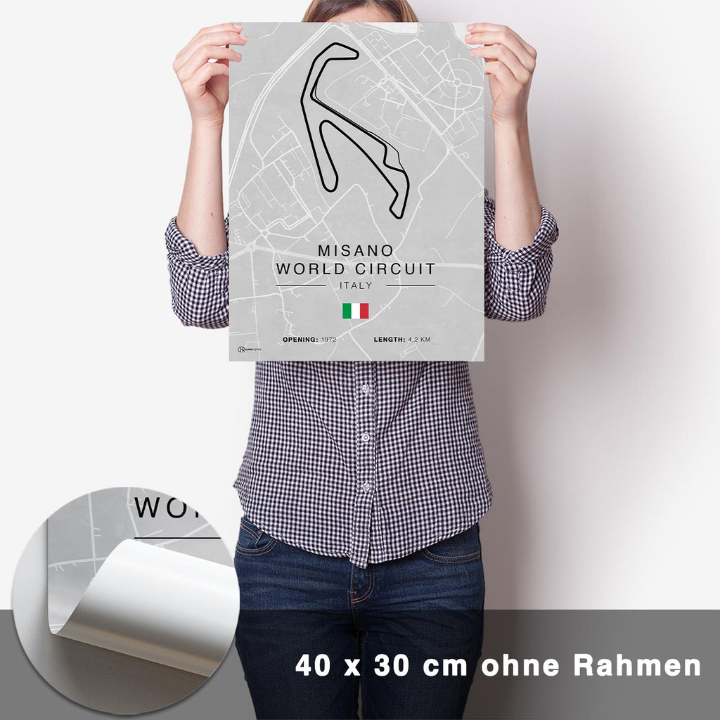 Misano Rennstrecken Poster - Hell - CARTISTRY