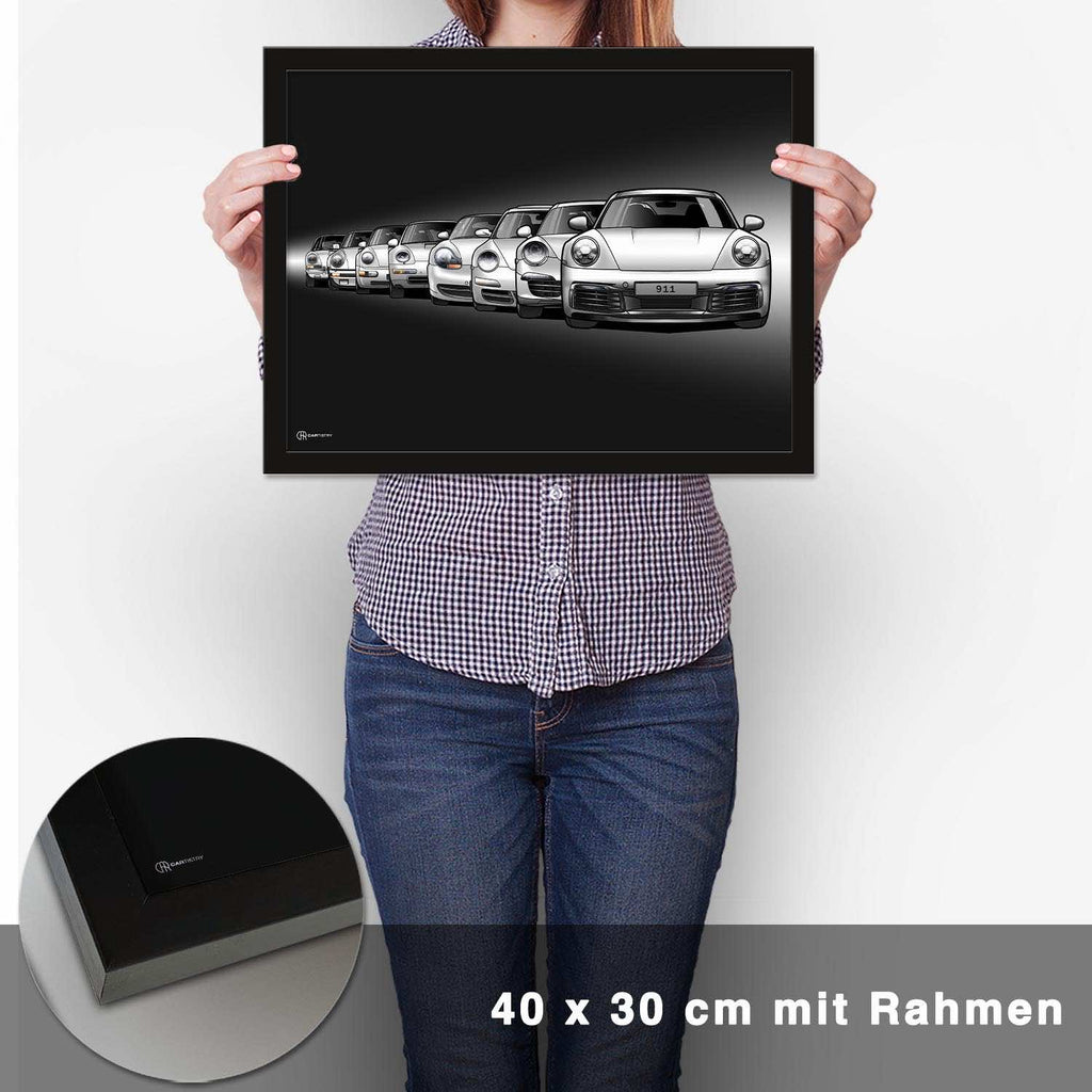 911 Generationen Poster Dunkel - CARTISTRY