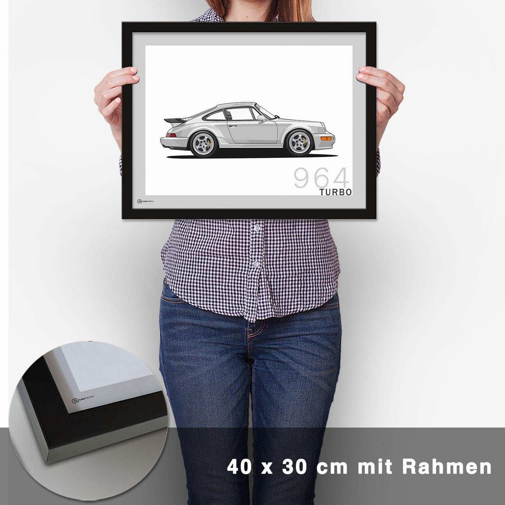 911 Turbo (964) Artwork Poster - CARTISTRY
