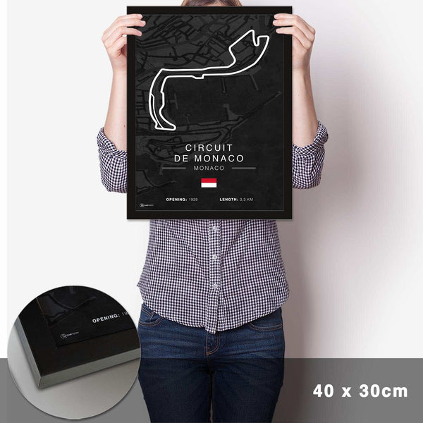 Lade das Bild in den Galerie-Viewer, Monaco Rennstrecken Poster - Dunkel - Cartistry
