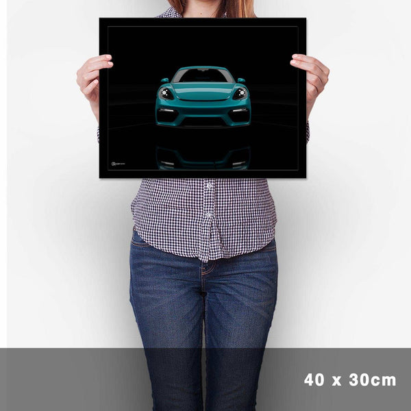 Lade das Bild in den Galerie-Viewer, Cayman GT4 Dark Front Poster - Cartistry
