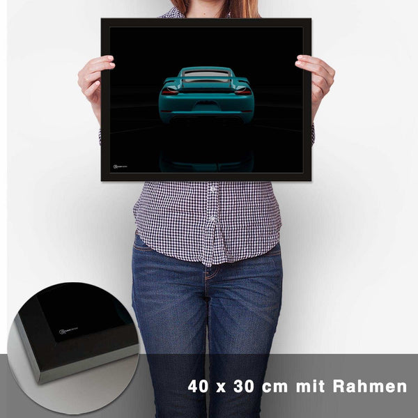 Lade das Bild in den Galerie-Viewer, Cayman GT4 Dark Heck Poster - CARTISTRY
