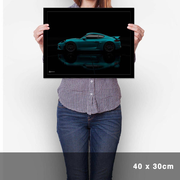 Lade das Bild in den Galerie-Viewer, Cayman GT4 Dark Seite Poster - Cartistry
