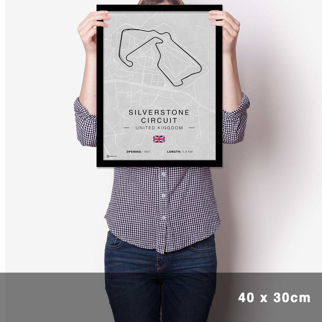 Silverstone Rennstrecken Poster - Hell - Cartistry