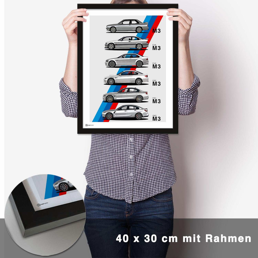 M3 Generationen Poster Seite Hell - CARTISTRY