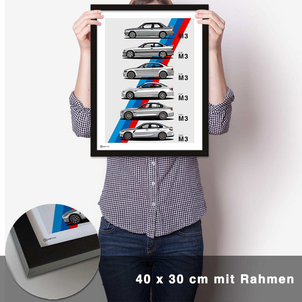 Lade das Bild in den Galerie-Viewer, M3 Generationen Poster Seite Hell - CARTISTRY

