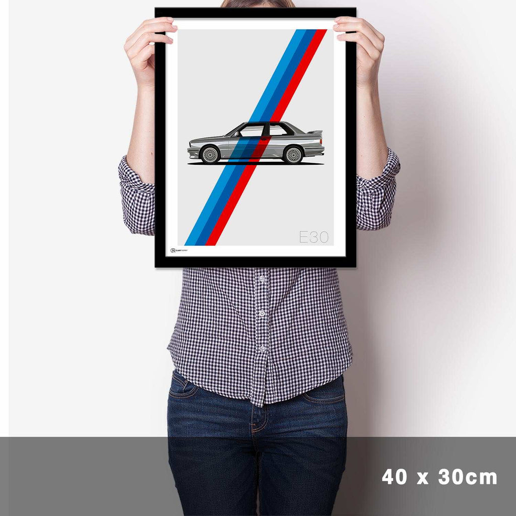 M3 E30 - Stripes Poster - Cartistry