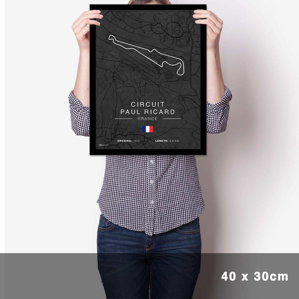 Paul Ricard Rennstrecken Poster - Dunkel - Cartistry