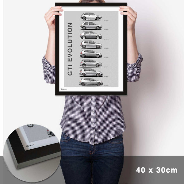 Lade das Bild in den Galerie-Viewer, Golf GTI Generationen Poster - Cartistry
