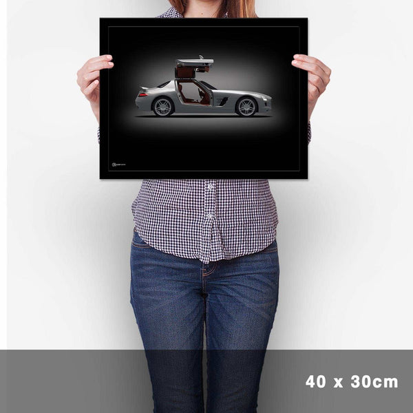 Lade das Bild in den Galerie-Viewer, SLS AMG Poster Seite Dunkel - Cartistry
