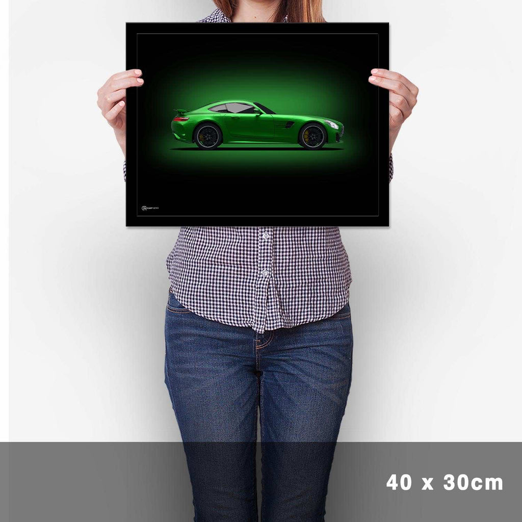 AMG GT R Poster Seite Dunkel - Cartistry