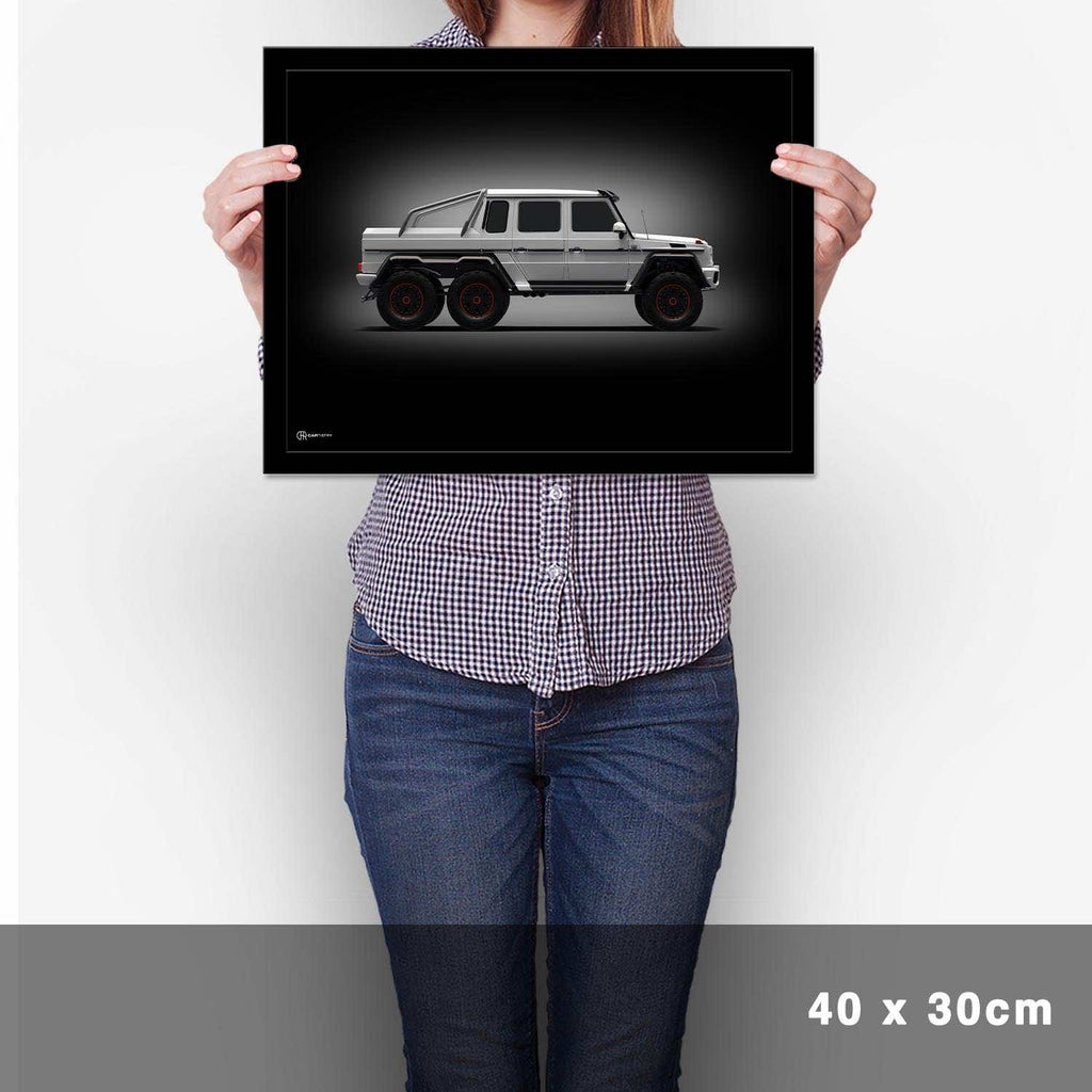 G63 6x6 AMG Poster Seite Dunkel - Cartistry