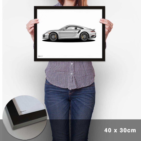 Lade das Bild in den Galerie-Viewer, 911 Turbo (991) Artwork Poster Dunkel - Cartistry
