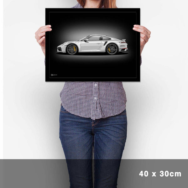 Lade das Bild in den Galerie-Viewer, 911 Turbo (992) Artwork Poster Dunkel - Cartistry
