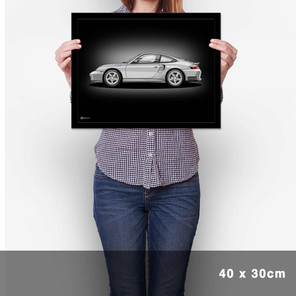 911 Turbo (996) Artwork Poster Dunkel - Cartistry