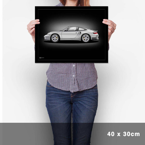 Lade das Bild in den Galerie-Viewer, 911 Turbo (996) Artwork Poster Dunkel - Cartistry
