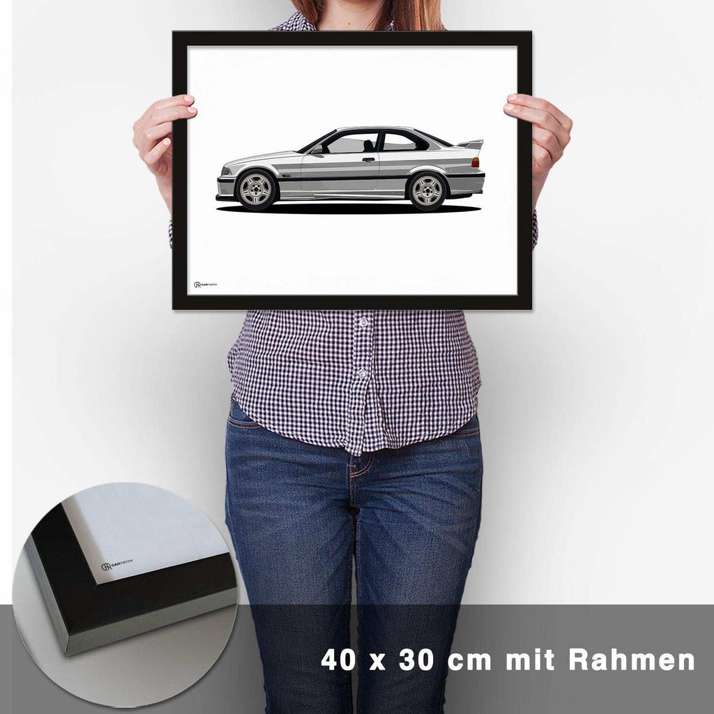 M3 E36 Artwork Poster Hell - CARTISTRY