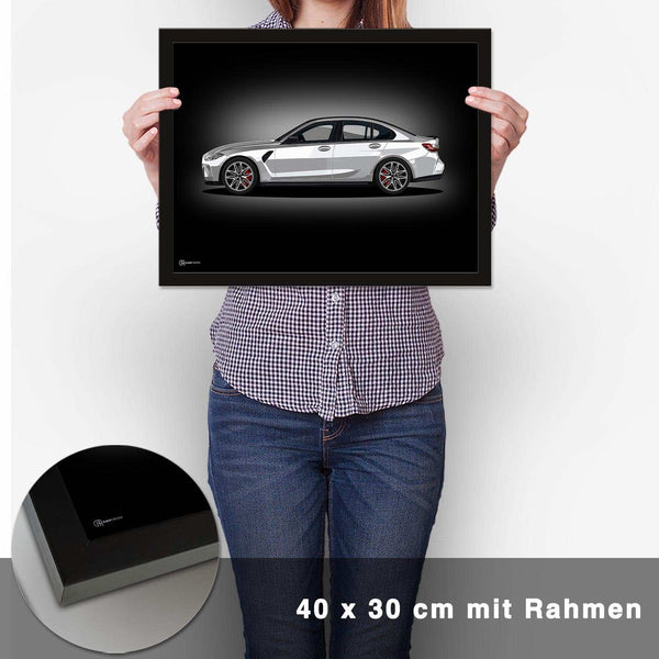 Lade das Bild in den Galerie-Viewer, M3 G80 Artwork Poster Dunkel - CARTISTRY
