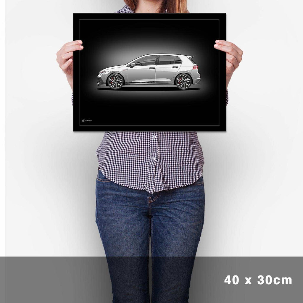 Golf 8 GTI Poster Dunkel - Cartistry