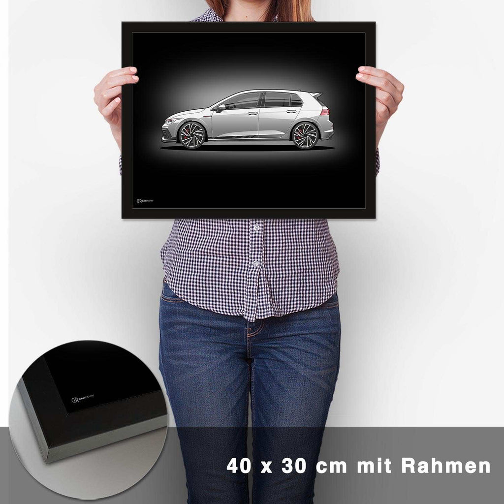 Golf 8 GTI Poster Dunkel - CARTISTRY
