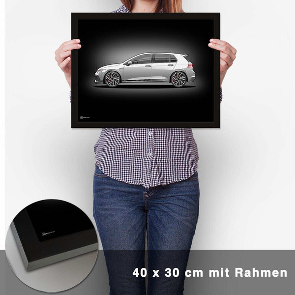 Lade das Bild in den Galerie-Viewer, Golf 8 GTI Poster Dunkel - CARTISTRY
