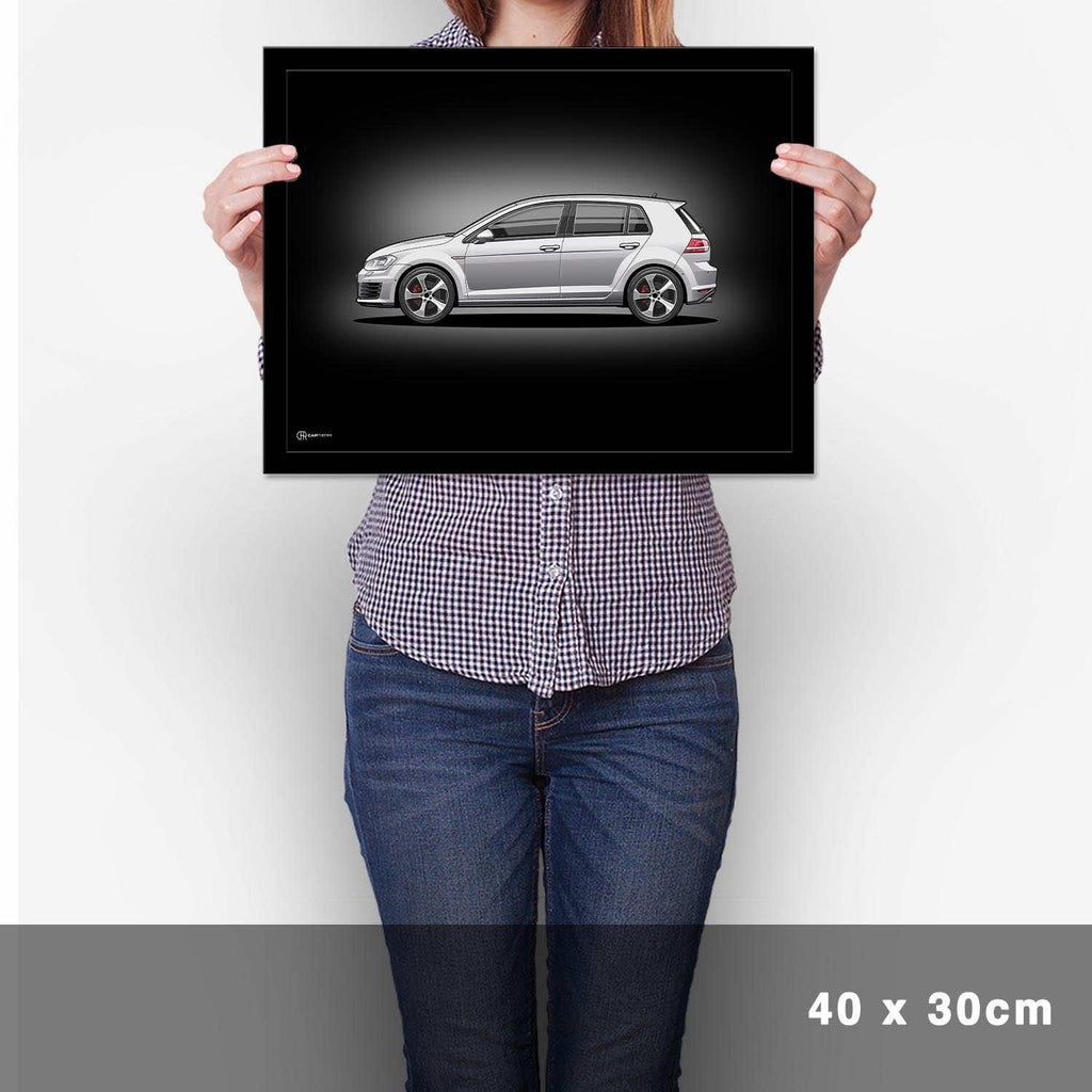 Golf 7 GTI Poster Dunkel - Cartistry