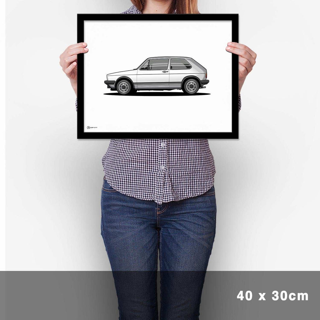 Golf 1 GTI Poster Hell - Cartistry