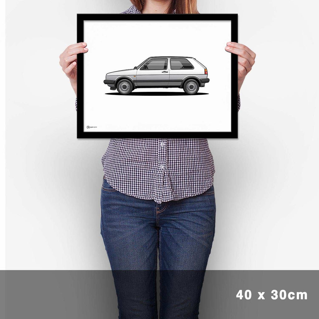 Golf 2 GTI Poster Hell - Cartistry