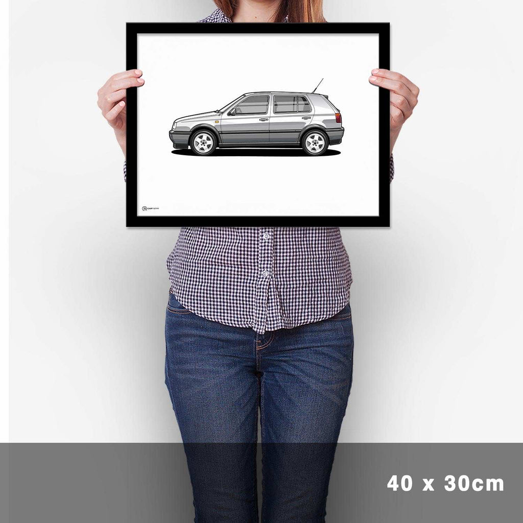 Golf 3 GTI Poster Hell - Cartistry